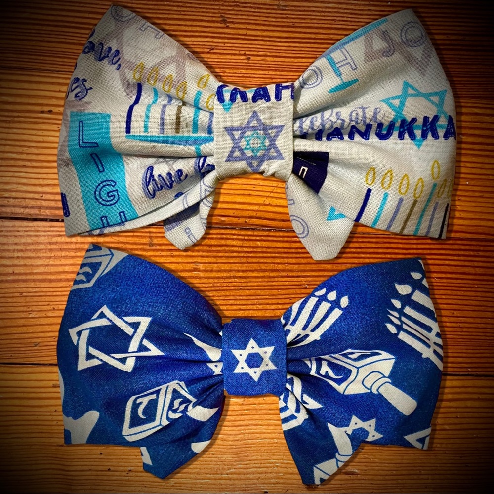 Hanukkah Holiday Girls Hair Bow
